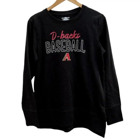 MLB Women's Black Arizona Diamondbacks D-Backs Long Sleeve Pullover New - Picture 1 of 5